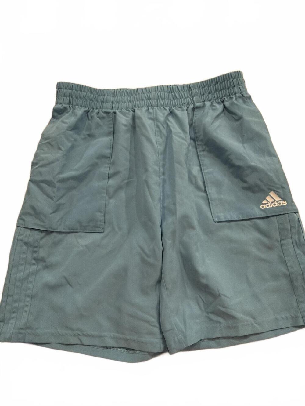 Adidas Boys Track Shorts Light Blue Size 18/20